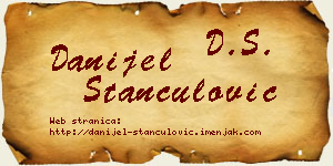 Danijel Stančulović vizit kartica